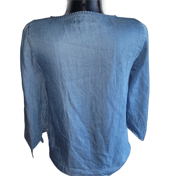 Vero Moda Blue Open Seam Arm Top XS - Picture 5 of 6